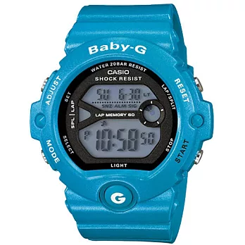 CASIO Baby-G系列 甜心馬卡龍運動休閒腕錶-水藍