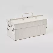 【TOYO BOX】 專業型兩段式工具箱-霧白