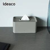 【日本ideaco】壁掛/桌上兩用餐巾紙盒(內徑17X10.6X7.5CM) -岩灰