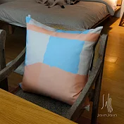 Jain Jain 減簡手制 抱枕套/不含枕心 防水漆 橘藍