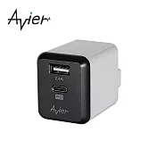 【Avier】PD3.0+2.4A USB 電源供應器 太空灰
