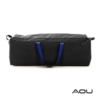 AOU 布料加厚露營裝備袋 大型旅行袋 批發袋 耐重結構設計批貨單幫袋 出國批貨袋可託運(M號-99L)05-007B黑藍提把