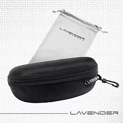 Lavender─擦拭收納兩用鏡袋與眼鏡盒套組─大盒─黑