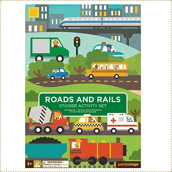 美國Petit Collage - 貼紙遊戲書-忙碌交通