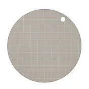 丹麥OYOY 原形矽膠餐墊 / 灰灰格紋 (2入組)