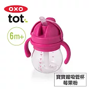 美國OXO tot 寶寶握吸管杯-莓果粉 020126P