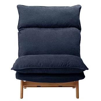 [MUJI無印良品]高椅背和室沙發用套/1人座/ 水洗棉帆布/深藍