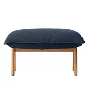 [MUJI無印良品]高椅背和室沙發用腳凳用套/水洗棉帆布/深藍