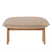 [MUJI無印良品]高椅背和室沙發用腳凳用套/棉麻網織/米色