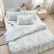 《DUYAN 竹漾》台灣製 100%精梳棉雙人床包被套四件組-幕間如煙