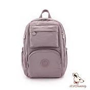 B.S.D.S冰山袋鼠 - 時光旅人 - 知性大容量附插袋後背包【B060-2PR】 淡紫色