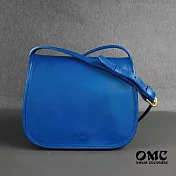 【OMC】【OMC】義大利植鞣革馬鞍包(小款)- 藍色