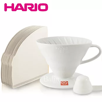 【日本 HARIO】 1-4人份 有田燒陶瓷濾杯+02白色濾紙100張