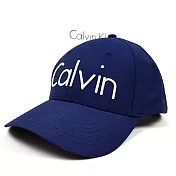 Calvin Klein logo刺繡鴨舌帽-深藍