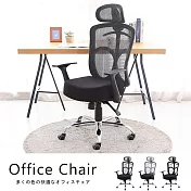 【誠田物集】MIT高背半網透氣獨立筒坐墊電腦椅/辦公椅/書桌椅黑白條紋