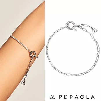 PD PAOLA 西班牙時尚潮牌 細緻鑲鑽手鍊 簡約銀色手鍊 925純銀 MIRAGE