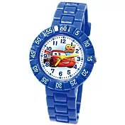 DF童趣館 - 超人氣迪士尼動畫系列運動風數字殼兒童手錶-共6色閃電麥坤藍色