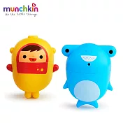 munchkin滿趣健-噴水洗澡玩具2入(可拆洗)-潛水員/鯊魚