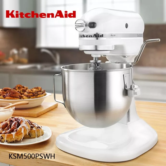【KitchenAid】5QT 升降式桌上型攪拌機 白色 KSM500PSWH 送烤模組 Stand Mixer KSM500