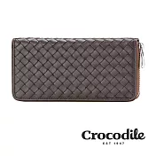 【Crocodile】Crocodile Knitting系列多功能拉鍊包 0103-601 咖啡色