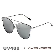 Lavender偏光太陽眼鏡 個性雙槓 水銀黑框 8104 C5