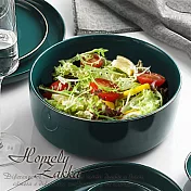 【Homely Zakka】北歐輕奢風祖母綠金邊陶瓷餐具_圓形湯碗