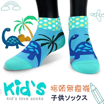 【kid】(3007)台灣製棉質義大利台無縫針織止滑童襪-6雙入藍色17-19cm