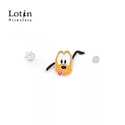 【LOTIN-米奇家族-台灣限定款】可愛寶寶布魯托/單鑽 組合貼耳銀色