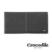 【Crocodile】Crocodile NAPPA系列 真皮長夾 0203-3601 黑色