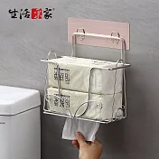 【生活采家】樂貼系列台灣製304不鏽鋼浴室廚房大容量抽取面紙架#99481