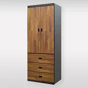 《Homelike》米嵐三抽衣櫃-積層木色 衣櫥