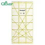 日本可樂牌Clover雙色拼布尺15×30cm定規尺57-622平行線尺