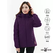 【遊遍天下】女款防風透濕保暖無車縫羽絨機能外套(GJ22006)L深紫