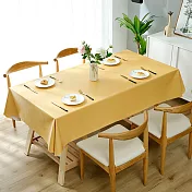【巴芙洛】北歐色彩布貼合素色系防水防油桌巾-140X140cm-黃色