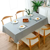 【巴芙洛】北歐色彩布貼合素色系防水防油桌巾-140X180cm-淺灰色