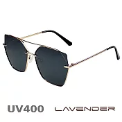 Lavender偏光太陽眼鏡 歐美潮流貓耳款 騎士黑 8099 C4