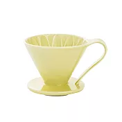 日本CAFEC 花瓣型陶瓷濾杯1-2杯-黃色