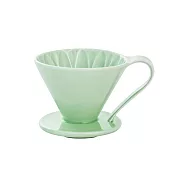 日本CAFEC 花瓣型陶瓷濾杯1-2杯-綠色