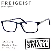 【FREIGEIST】自由主義者 德國寬版大尺寸複合膠框眼鏡 863031 (共三色)深藍 (70) 61□20