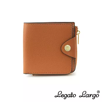 Legato Largo 驚異的輕量化 小法式簡約 短夾-焦糖駝色