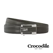 職場新鮮人 父親節 情人節送禮 Crocodile 寬版真皮自動扣皮帶(35mm) 0101-25008-01 38 黑色