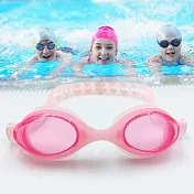 TRANSTAR 兒童泳鏡 一體成型純矽膠抗UV防霧-2750粉紅