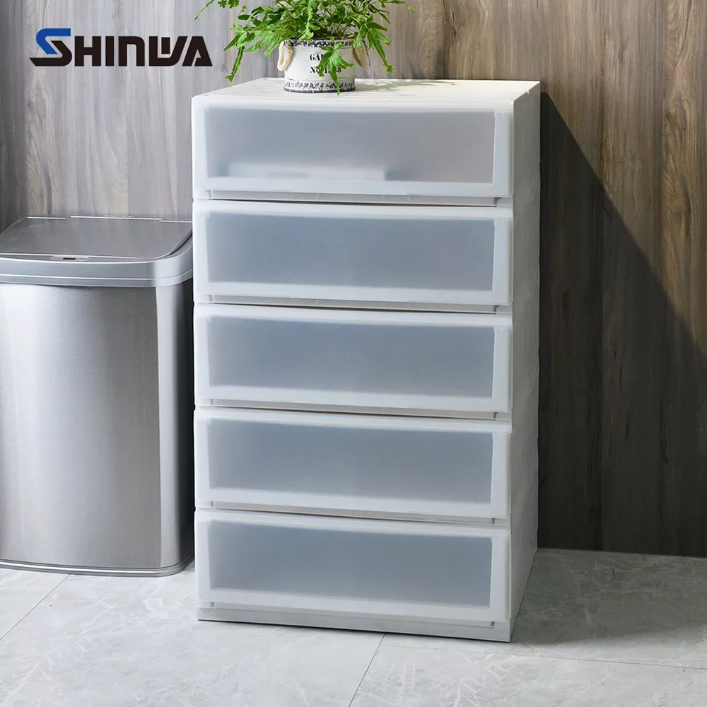 【nicegoods】日本製 Shinwa伸和 五層抽屜收納櫃-DIY-霧透