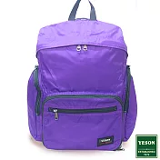 YESON - 商旅輕遊可摺疊式大容量後背包-紫紫色