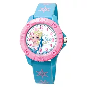 DF童趣館 - 迪士尼系列米奇防潑水雙色殼兒童手錶-共7色雙色殼錶-艾莎