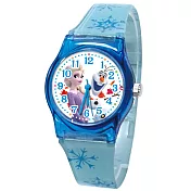 DF童趣館 - 冰雪奇緣2日本品牌機芯數位印花兒童手錶-共3色藍色