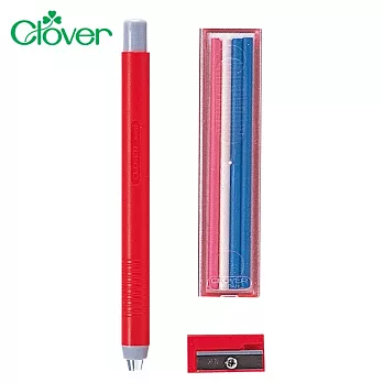 日本可樂牌Clover自動粉土筆組24-091粉筆記號消失筆(含粉土筆替芯4入和削鉛筆器)