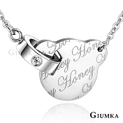 GIUMKA小熊寶貝白鋼項鍊女短鍊動物我的純真年代系列 單個價格MN0507045cm銀色款