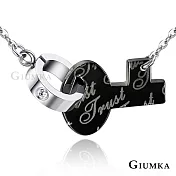 GIUMKA開啟夢想白鋼項鍊女短鍊鑰匙 我的純真年代系列 單個價格MN0513345cm黑色款