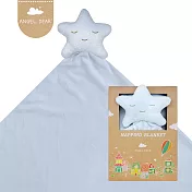美國 Angel Dear 大頭動物嬰兒毛毯單入禮盒 (藍色小星星)